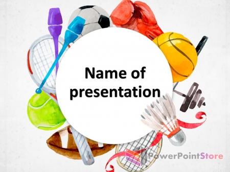 Спортивные принадлежности » Шаблоны для презентаций PowerPoint
